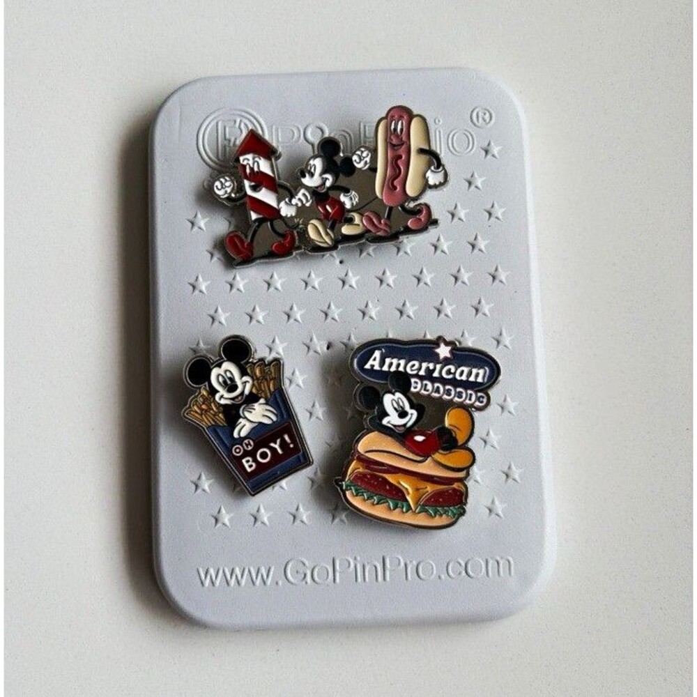 Disney Mickey Mouse Food & Drink Enamel Pin Set (3 Pins) - Disney Franchise